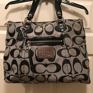 Coach Poppy Collection Logo Canvas Purse